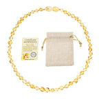 Colar De Âmbar Báltico Polido / 33 Cm - Frete Gratis