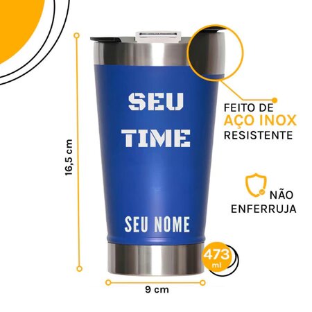 Copo Térmico Personalizado - Seu Time, Seu Nome! 🔥Oferta 47% OFF - Black Friday