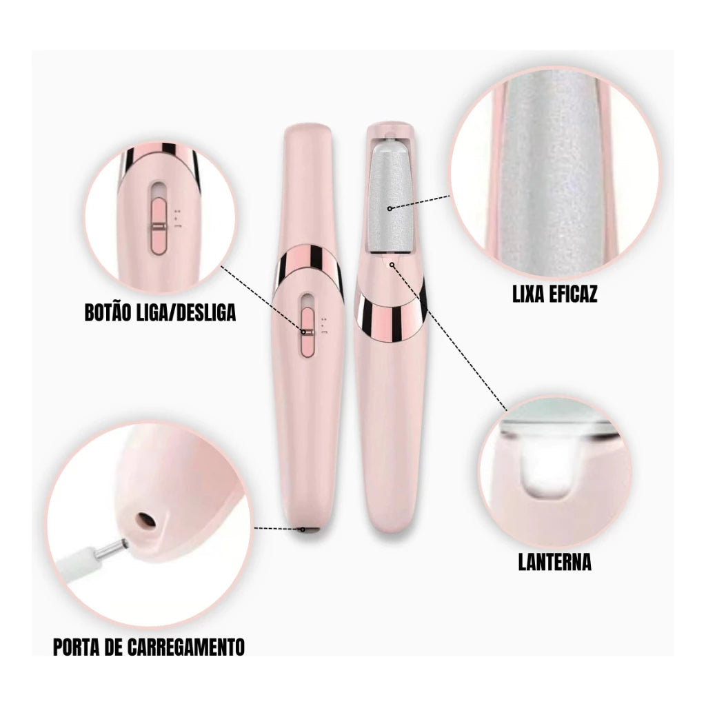 Lixador De Pé Elétrico Lixa Elimina Calo Portátil Usb Pilha
